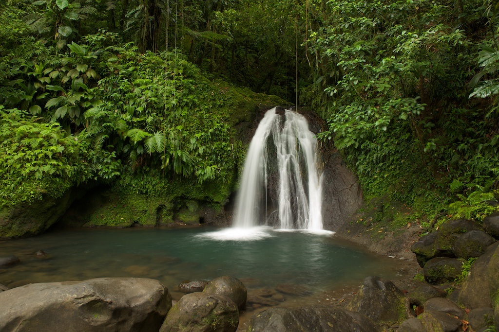 Cascade aux Ecrevisses (Crayfish Waterfall) in Parc National de la Guadeloupe.