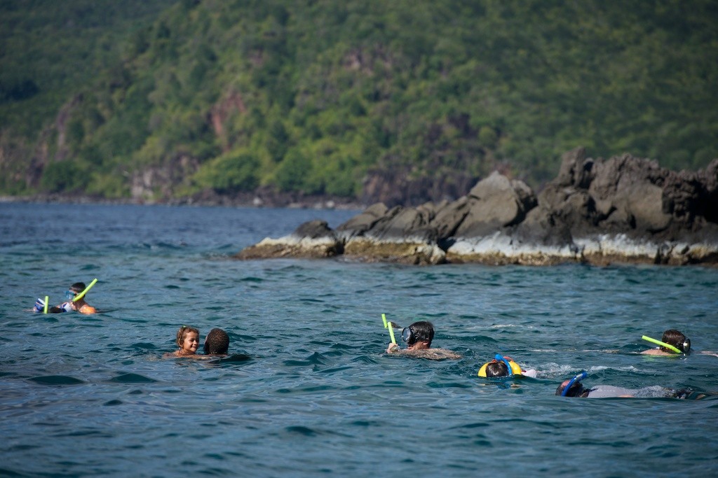 Snorkeling off Les Ilets Pigeon